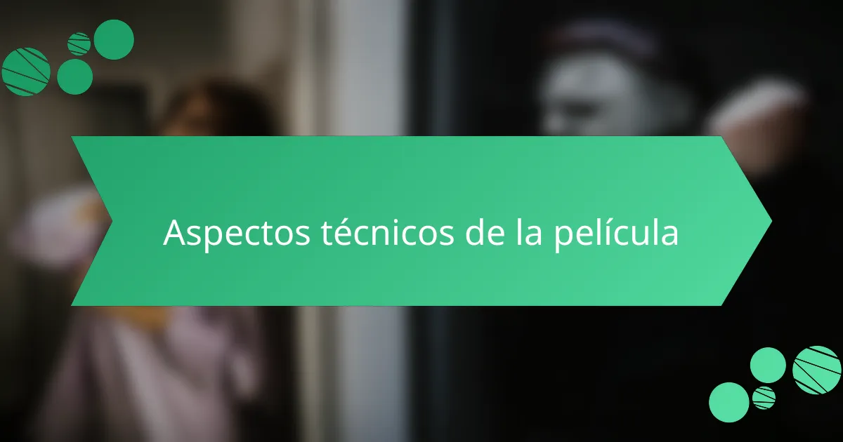 Aspectos técnicos de la película
